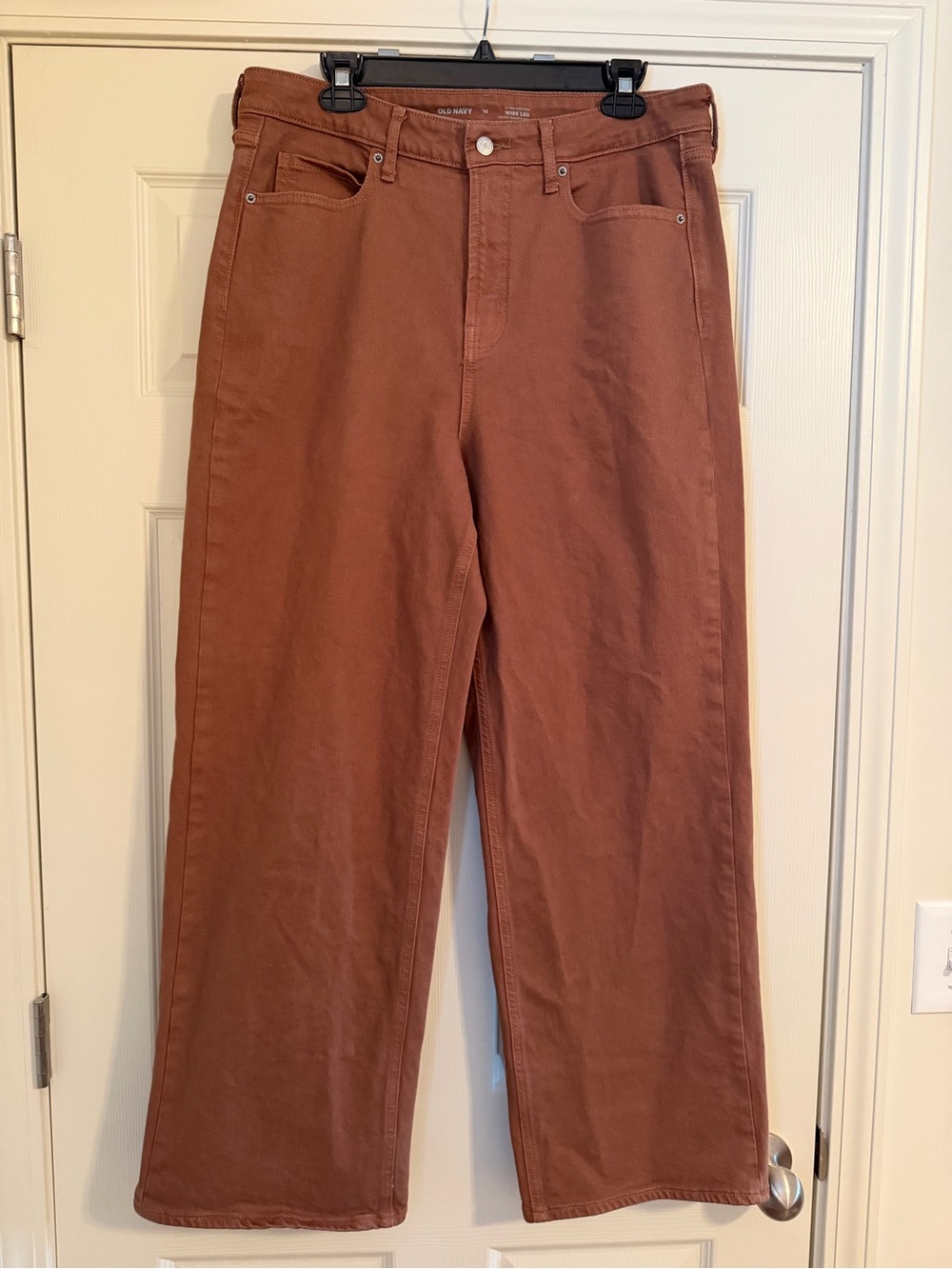 Old Navy Women’s Extra High Rise Wide-Leg Brown Jeans